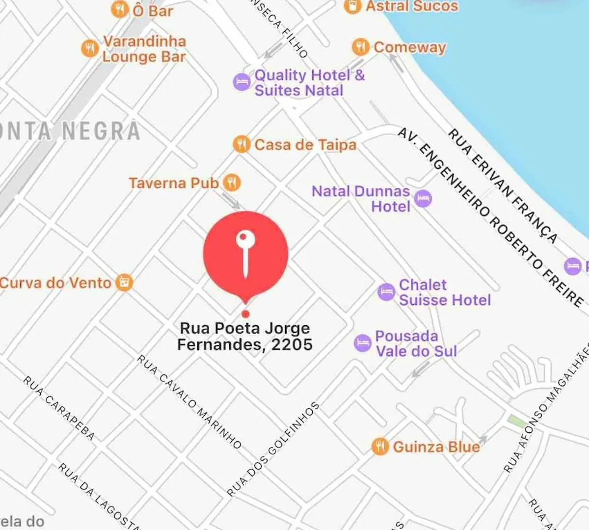Apto Vista Mar Ponta Negra ناتال 0*,